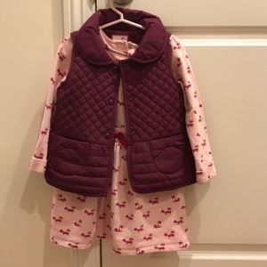 Gymboree long sleeve dress and vest